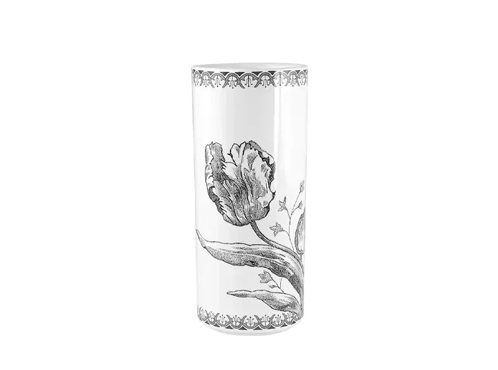 VASE DROIT MOYEN - TULIPES NOIRES - ∅ 8,8 CM. H 19,8 CM -GIEN