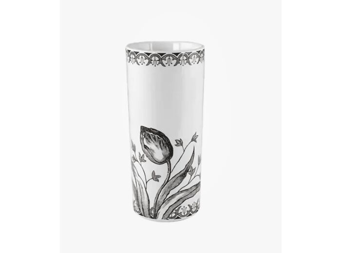 VASE DROIT PETIT - TULIPES NOIRES - ∅ 6,6 CM. H 15 CM -GIEN