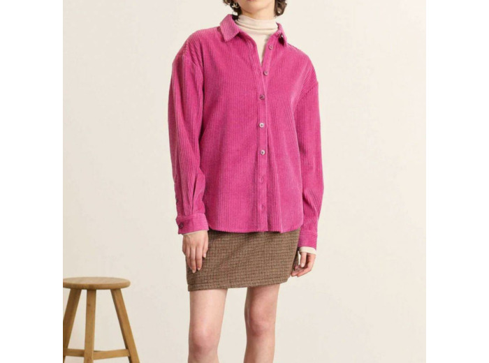 CHEMISE VELOURS BEN ROSE - GARANCE