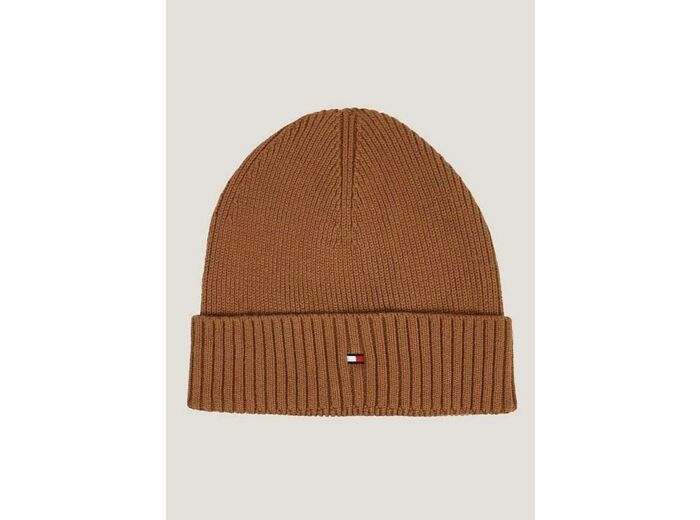 Bonnet à revers Tommy Hilfiger marron en cachemire