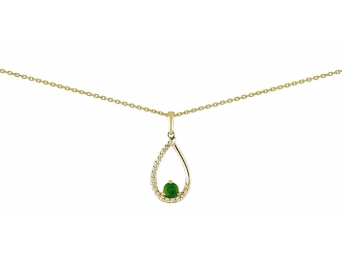 Collier Or Emeraude Diamant