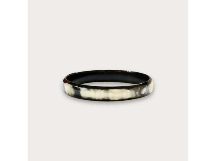 JONC LARGE EN CORNE NATURELLE BRUNE - ATELIER 1811