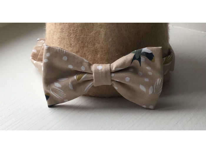 Nœud Papillon en Coton avec Motif Nature
