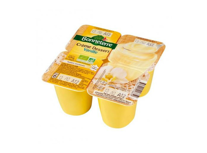 Crème dessert vanille 4x100g - Abc Bio