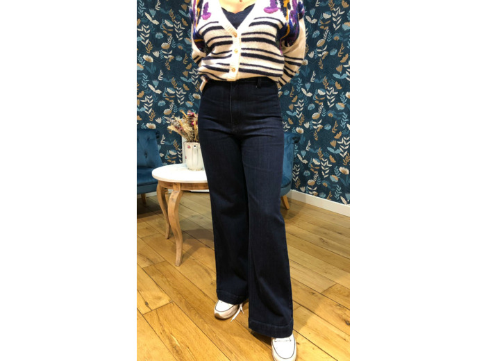 JEANS WIDE FAUVE INDIGO