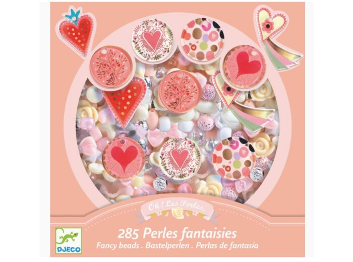 Perles fantaisies Djeco - Coeurs - 285 pièces - Maman et bébé