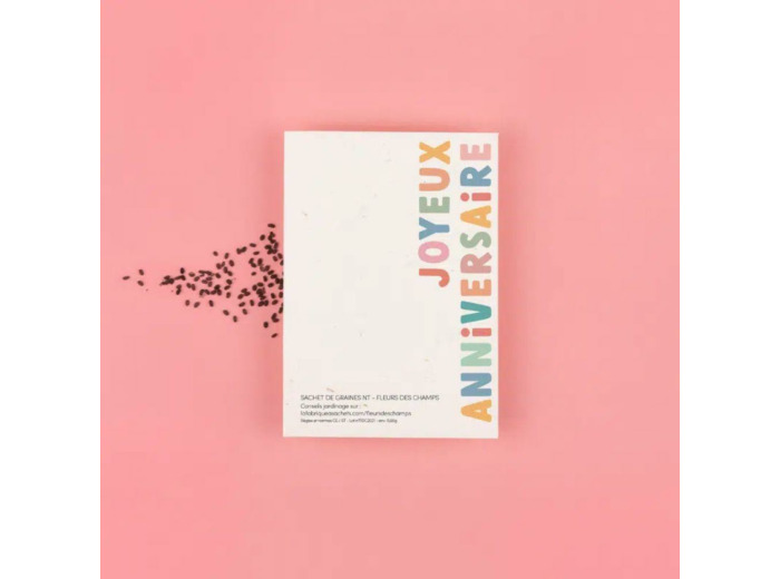 SACHET DE GRAINES "JOYEUX ANNIVERSAIRE" - LA FABRIQUE A SACHETS