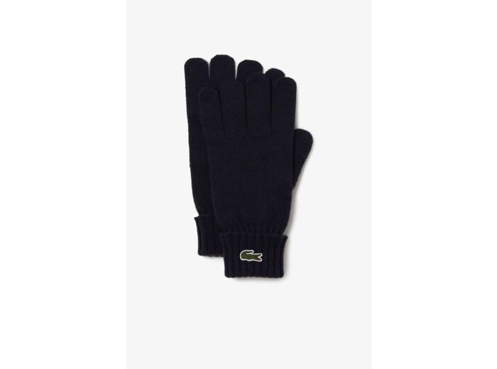 Gants unisexes Lacoste marine en laine