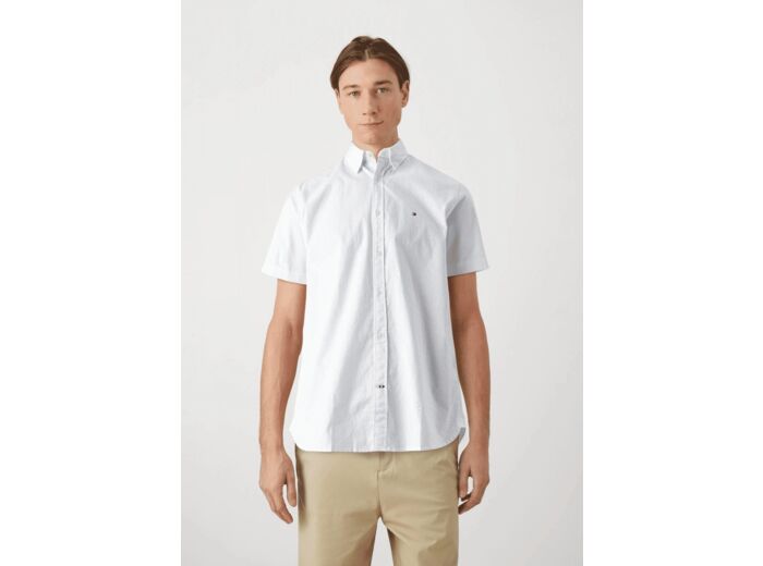 Chemise manches courtes Tommy Hilfiger blanche à motifs