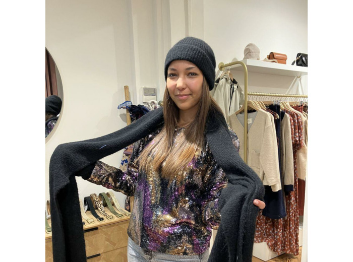 ECHARPE LOZZI EBENE - MAISON ANJE