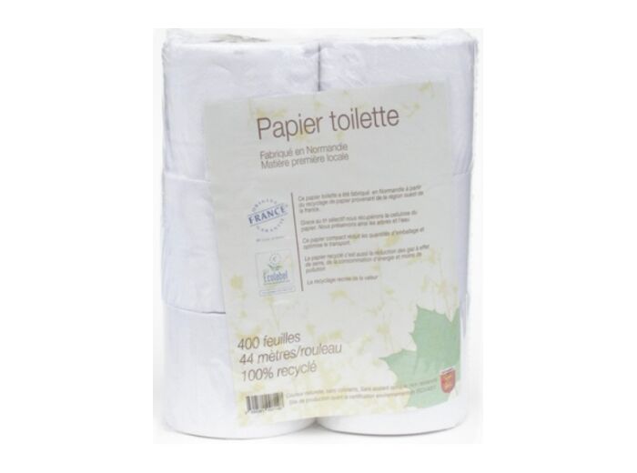 Papier toilette blanc 100% recyclé