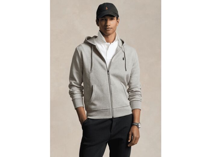 Sweat zippé Ralph Lauren gris