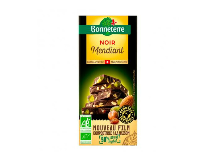 BONNETERRE CHOCOLAT NOIR MENDIANT 100G Abc bio Marly