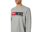 Sweat col rond à imprimé logo Diesel gris