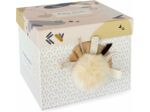 Doudou et Compagnie Happy Wild-Pantin Pompon Naturel, DC3738, Blanc 25 cm Pantin Beige