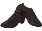 189-234-001 - Chaussure de danse bi-semelle pour femme talon 3,7 cm en nubuck noir - Diamant