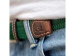 Ceinture tressée Billybelt vert impérial en cuir