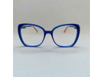 Lunettes de vue Dandine de la Marque Caroline Abram Coloris Bleu Roi / Rose