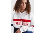 Sweat à capuche Tommy Jeans blanc