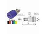 Douille banane isolée vert Ø4mm / raccord trou Ø2mm / Filetage M6 avec écrou