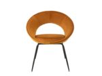 Chaise ronde metal Textile Ocre
