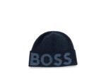 Bonnet à revers logo BOSS marine