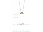 Collier Argent Enfant arc en ciel