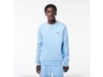 Sweat Lacoste bleu clair en molleton de coton bio