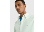 Chemise Tommy Hilfiger verte en coton bio stretch