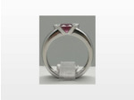 Bague or rubis et diamants