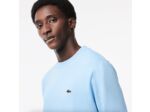 Sweat Lacoste bleu clair en molleton de coton bio