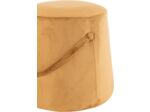 J-line Pouf Anse Velours Ocre