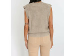 PULL COL V LANA BEIGE CHINE-KOOKAI