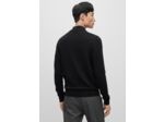 Pull demi zip BOSS noir en laine