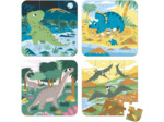 Janod - Puzzle Enfant Evolutif 6 à 16 Pièces - Les Dinosaures - Jeu Educatif dès 3 ans, Maman et bébé