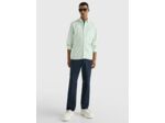 Chemise Tommy Hilfiger verte en coton bio stretch