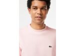 Sweat Lacoste rose en molleton de coton bio