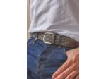 Ceinture tressée Billybelt verte et orange en cuir