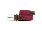 Ceinture tressée Billybelt bordeaux en cuir