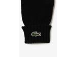 Gants unisexes Lacoste noirs en laine