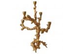 Grand bougeoir chandelier Pommier Or 6 branches