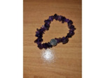 Bracelet perles chips améthyste fait main