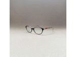 Lunettes de Vue Femme Ovale Couleur Noir / Bleu et Fleurie Lafont Paris Modèle Victoire 675