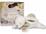 Doudou et Compagnie Happy Wild-Pantin Pompon Naturel, DC3738, Blanc 25 cm Pantin Beige