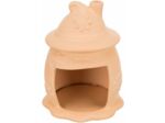 Trixie Maison en céramique pour œuf de souris avec chapeau, Ø 11 × 14 cm, terre cuite, maisons, tunnels en osier