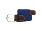 Ceinture tressée Billybelt bleu colbalt en cuir