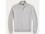 Pull demi zip Ralph Lauren gris en coton