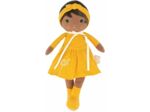 KALOO - Tendresse - Ma 1ère Poupée en Tissu Naomie - Poupée de Chiffon - Robe Jaune - Jolie Boite Cadeau et Ruban Personnalisable - Dès la Naissance, K200009