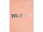 Sweat col rond logo multicolore Tommy Hilfiger rose
