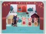 Théâtre de marionnettes magnétique Le loup et les 3 petits cochons - Lilliputiens